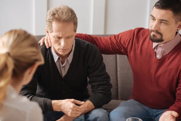 A couple with a therapist