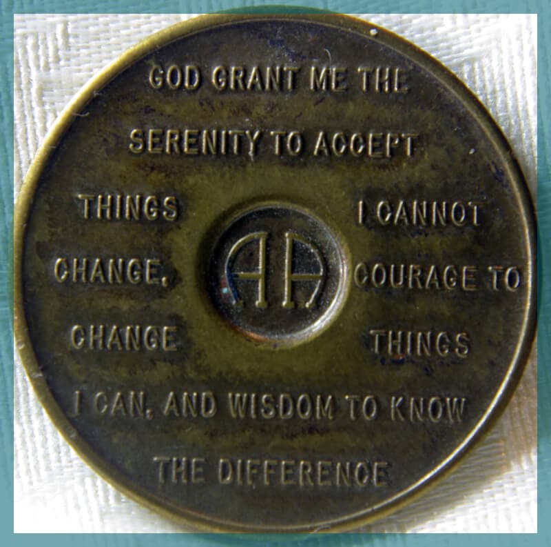 sobriety medal from alcoholics anonymous